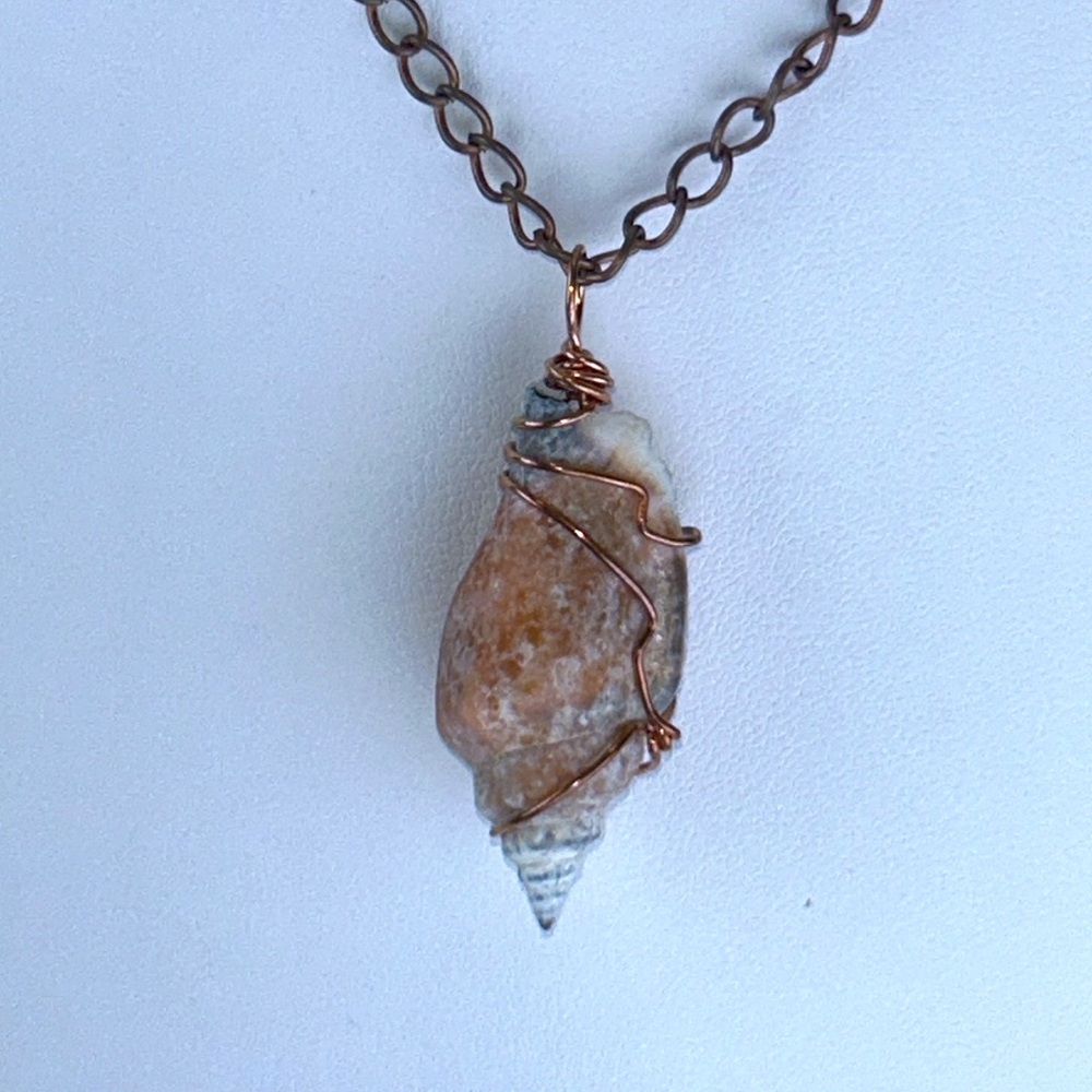 Artisan Handmade Copper, Seashell Beach Surfer Vacation Diver Necklace Beach